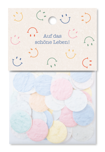 Blumenkonfetti Auf das schöne Leben zum Geburtstag, zur Hochzeit & Prüfung