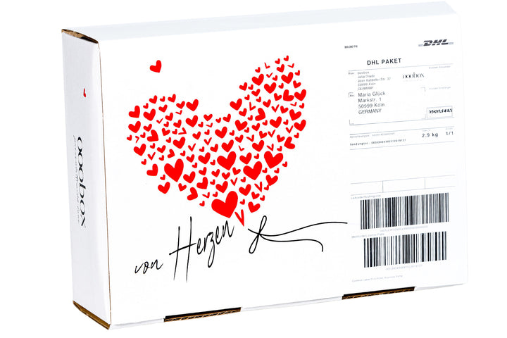 Geschenkbox Prickeln für Zwei mit Cava, Badekugel und Schokolade - ooobox