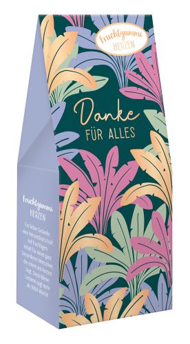Fruchtgummi Herzen / Bonbon Dankeschön - ooobox