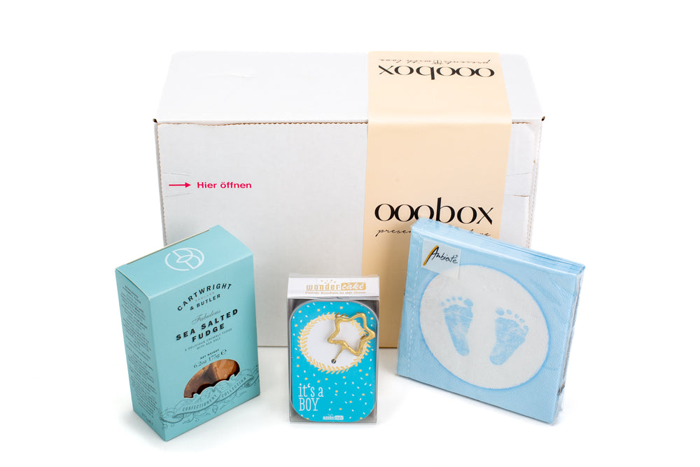 Geschenkbox "Baby boy" - Liebevolles Geschenk zur Geburt - ooobox