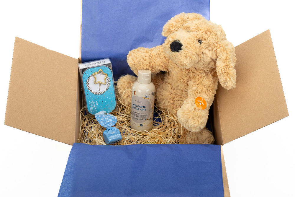 Geschenkbox Welcome Baby Boy zur Geburt - ooobox