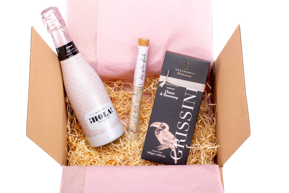 Geschenkbox "Kleines Glück" mit Sekt und Knabbereien - ooobox