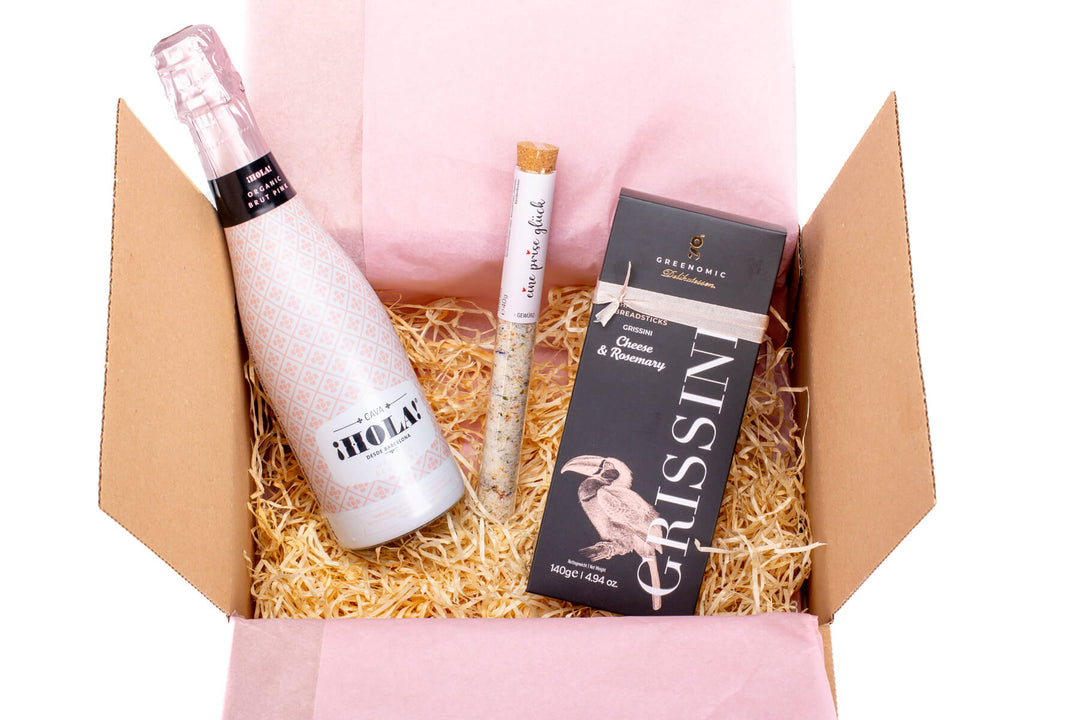 Geschenkbox "Kleines Glück" mit Sekt und Knabbereien - ooobox