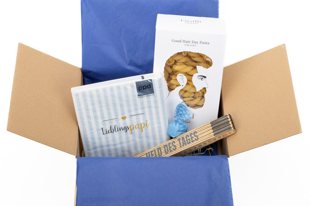 Geschenkbox Lieblingspapi mit Nudeln und anderen Produkten für Papas - ooobox