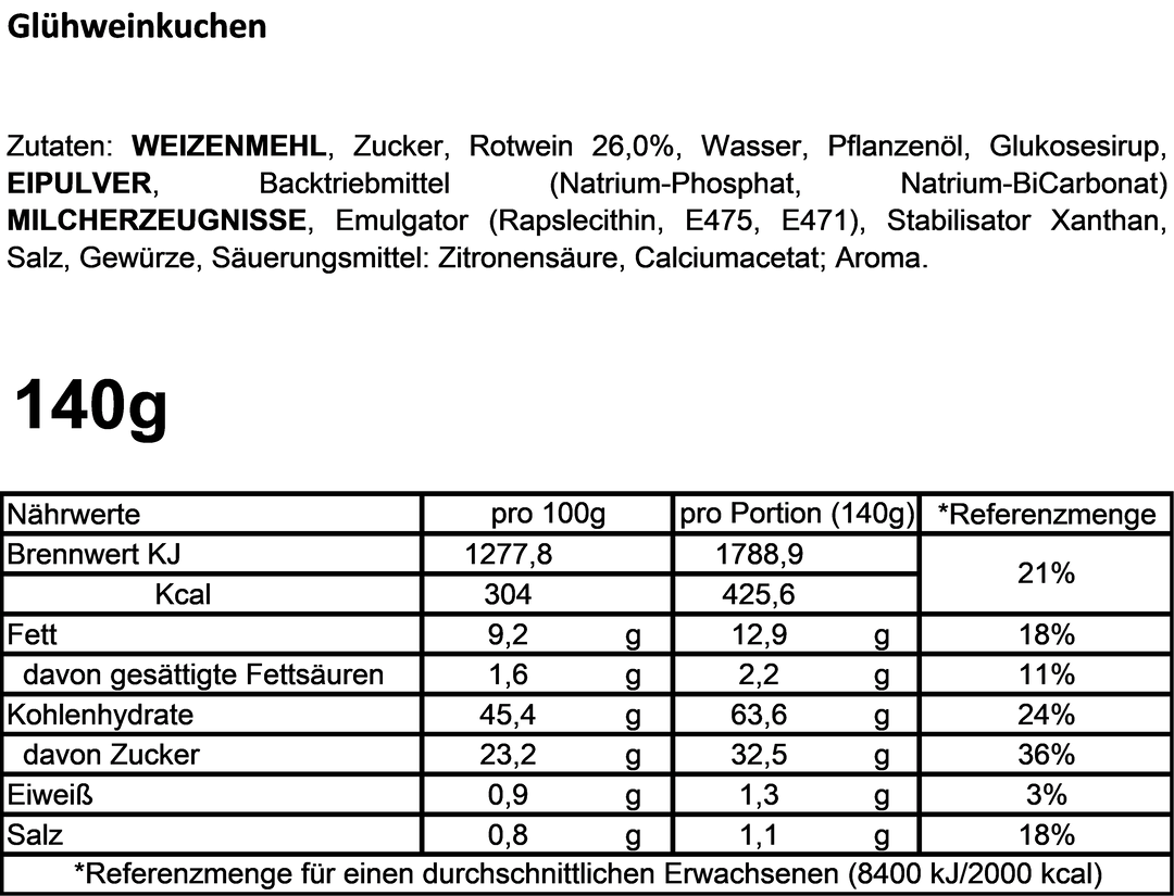 Glühwein Kuchen - ooobox