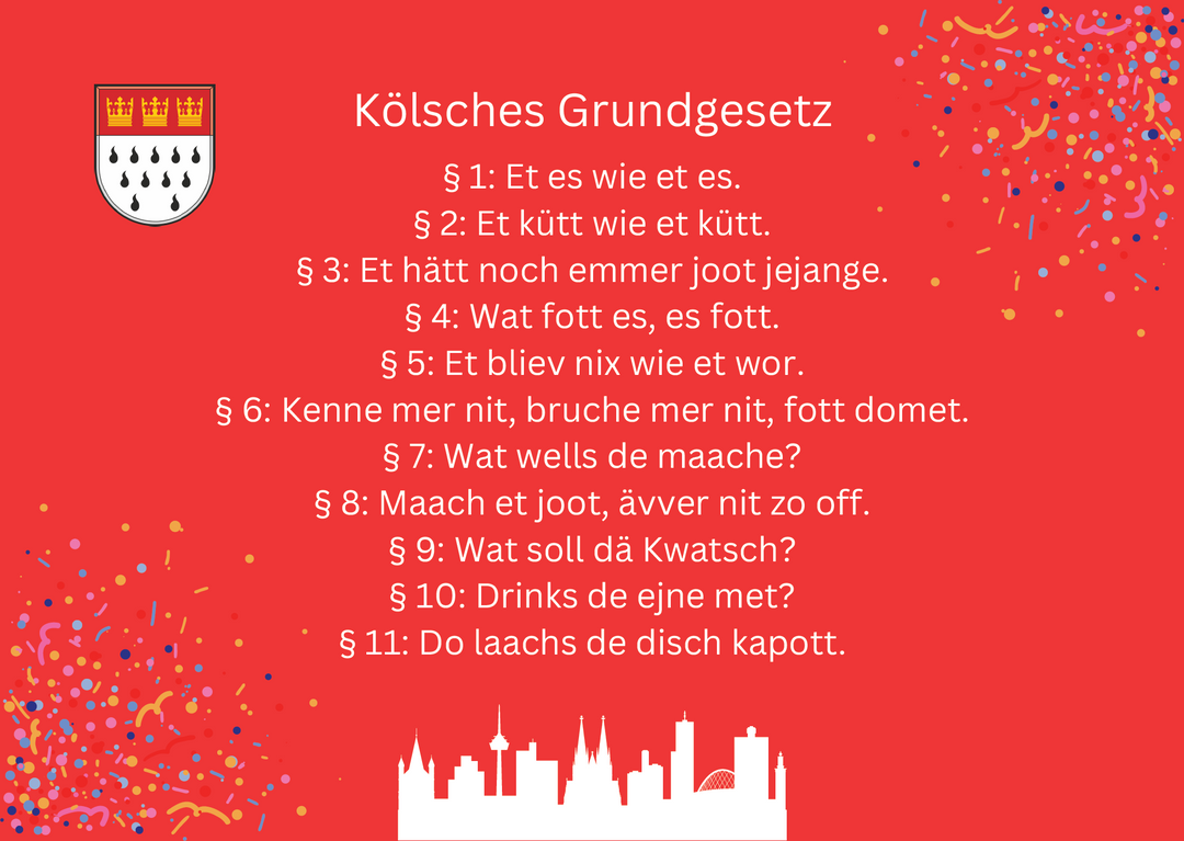 Grußkarte „Kölsches Grundgesetz" - ooobox