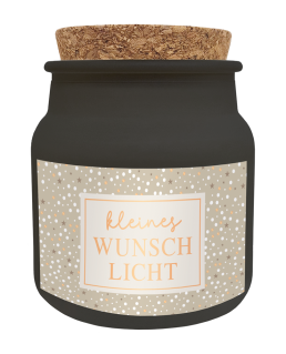 Kerze "Frohe Weihnachten" im Korkenglas