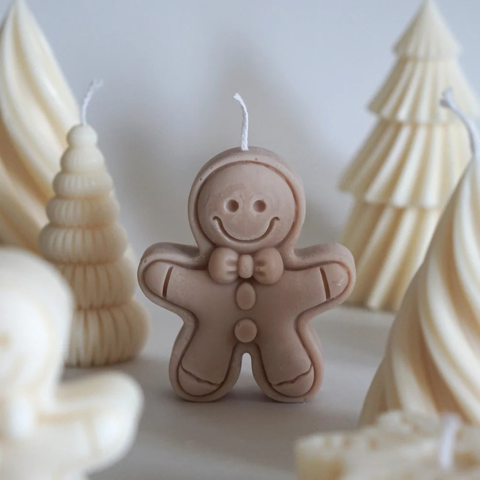 Handgemachte Lebkuchen-Männchen Kerze