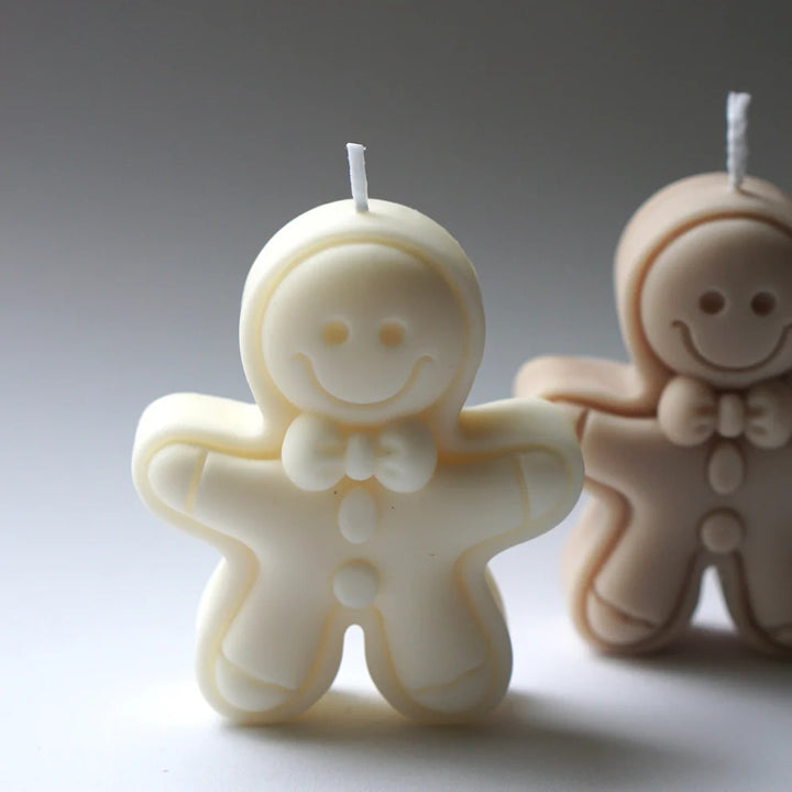 Handgemachte Lebkuchen-Männchen Kerze