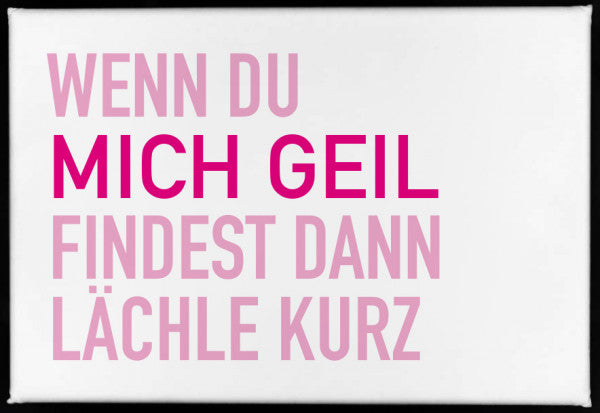 Magnet "Wenn Du mich geil findest, dann lächle kurz" - ooobox