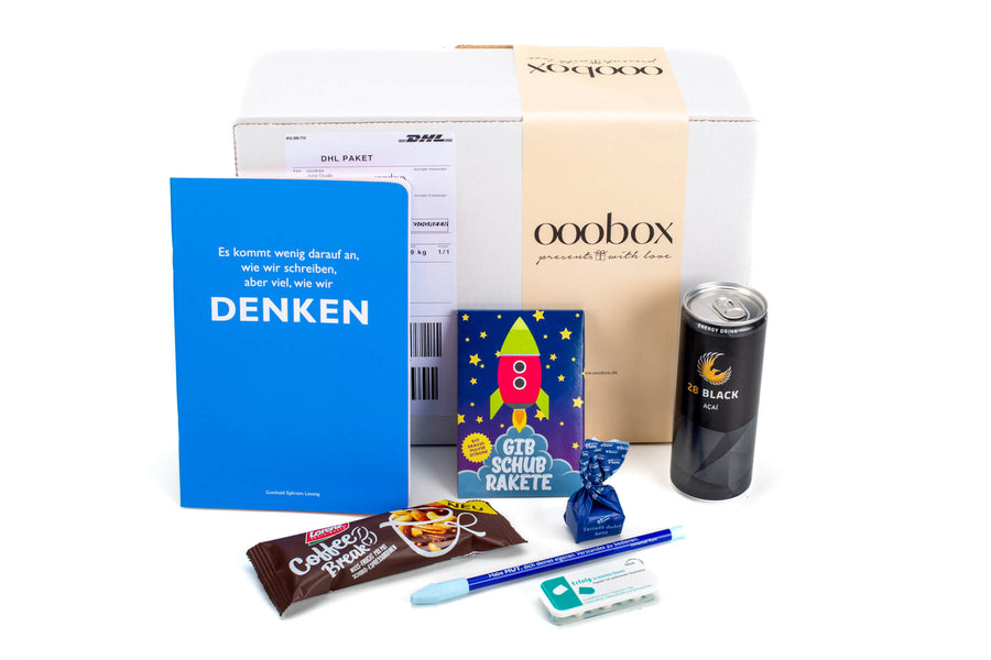 Geschenkbox "Motivation" mit liebevollen Kleinigkeiten zur Steigerung der Motivation - ooobox
