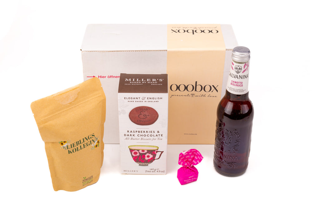 Geschenkbox Lieblingskollegin mit Keksen, Blumen und Limonade - ooobox