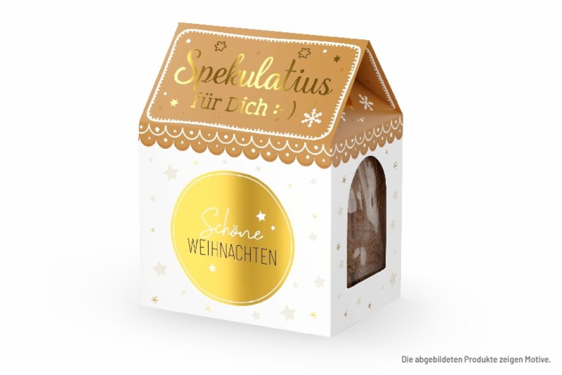 Weihnachts-Spekulatius Häuschen "Schöne  Weihnachten"