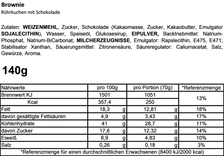 Kuchen "Merry Christmas" Brownie zu Weihnachten