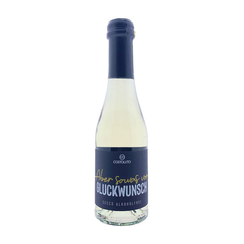 Piccolo-Secco "Aber sowas von Glückwunsch" ideal zum Gratulieren ALKOHOLFREI