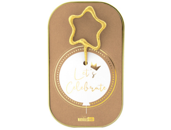 Kuchen mit Wunderkerze "Lets Celebrate" zum Geburtstag, zur Prüfung oder Hochzeit