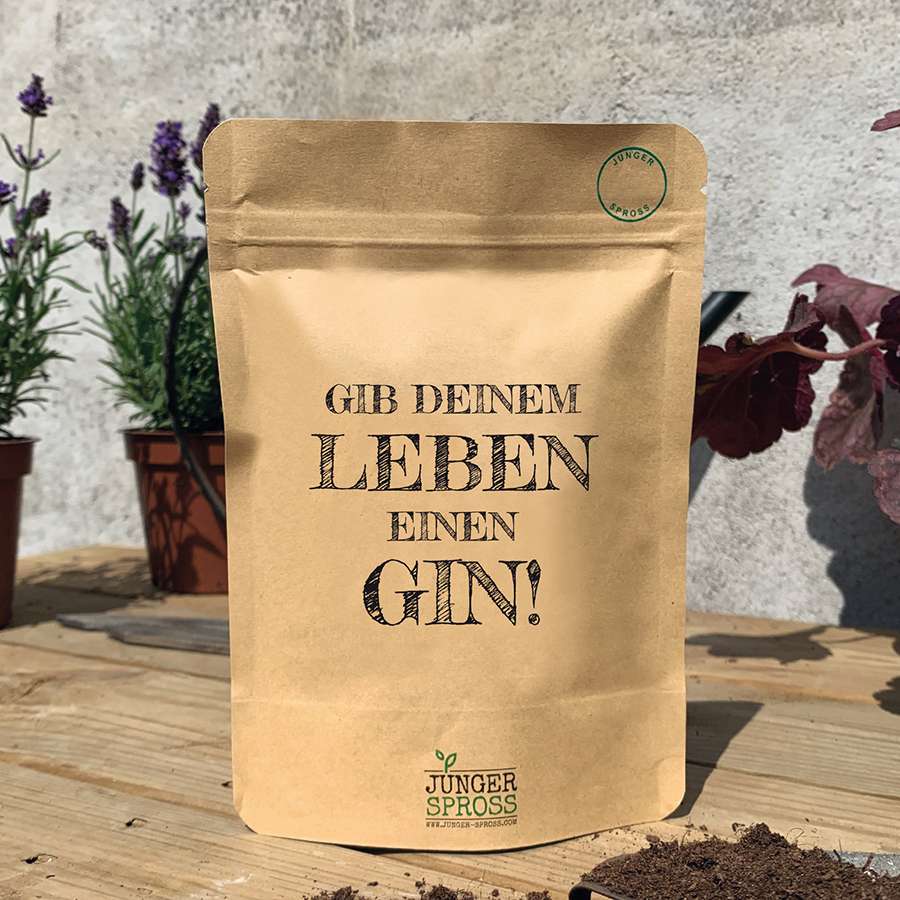 pflanztüte "gib deinem leben einen gin"