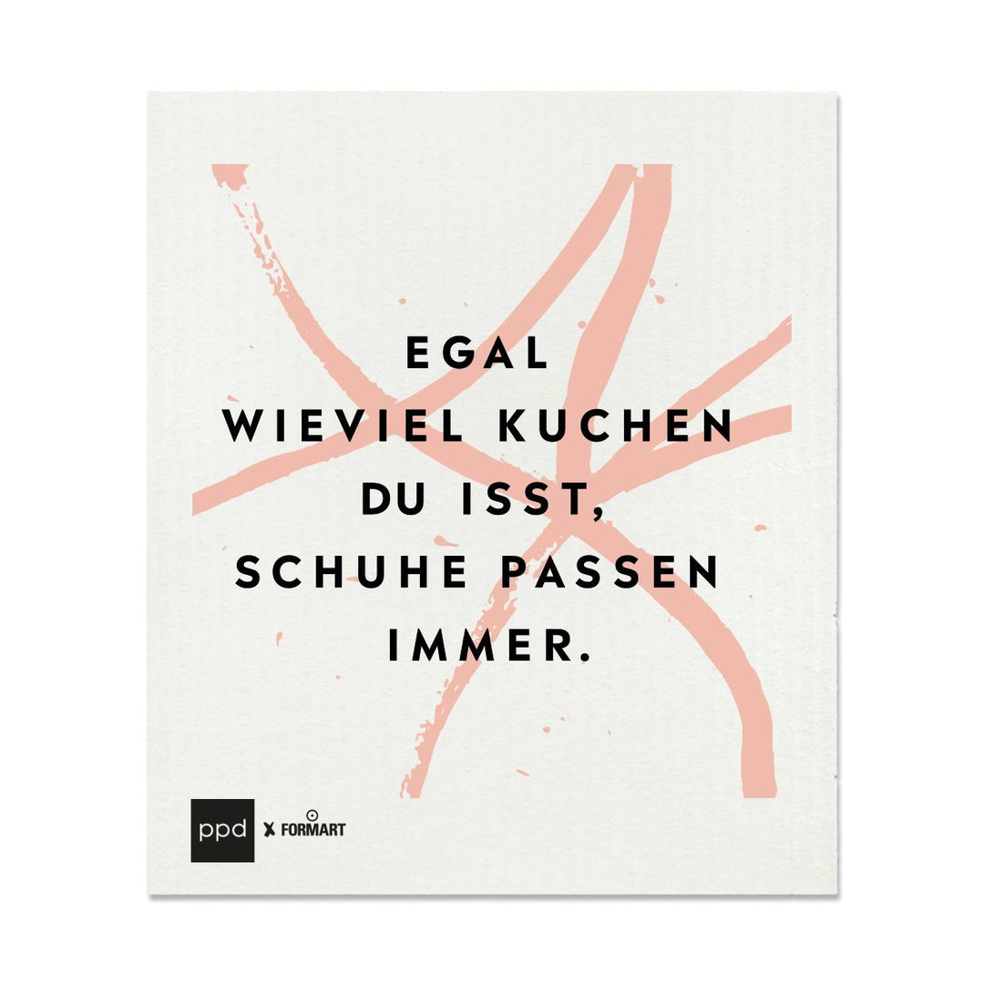 Schwammtuch "Schuhe passen immer" - ooobox