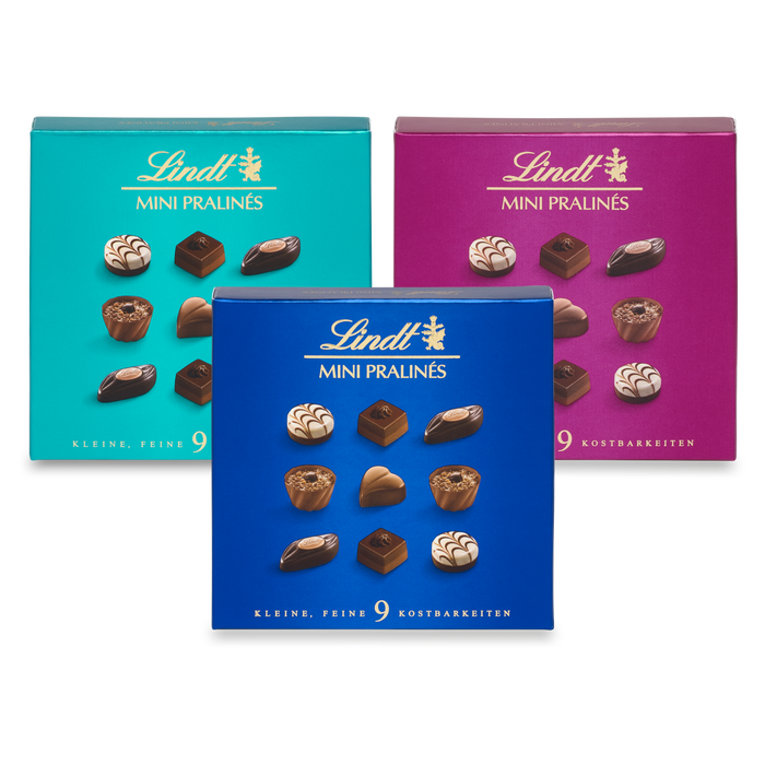 Lindt Mini Pralines in bunter Schachtel Schokolade - ooobox