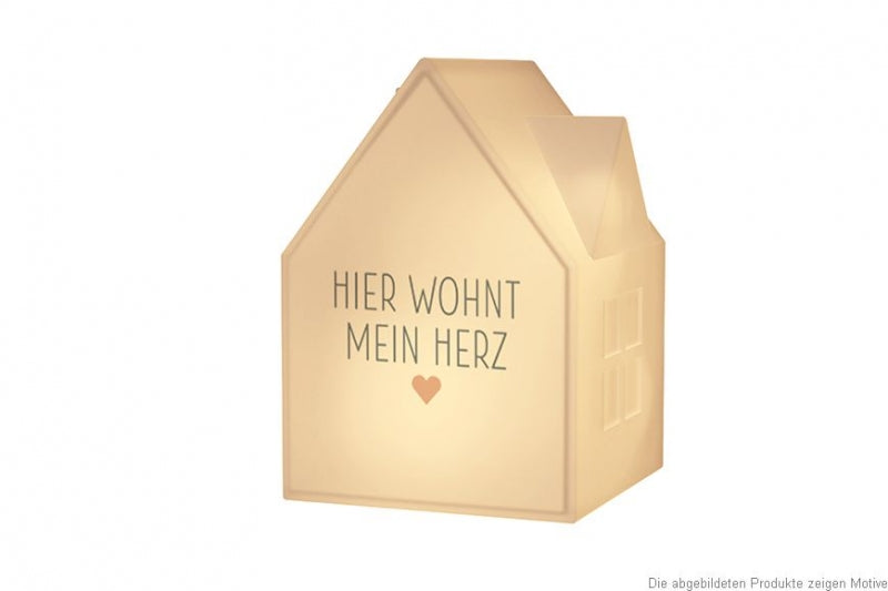 nachtlicht "hier wohnt mein herz"