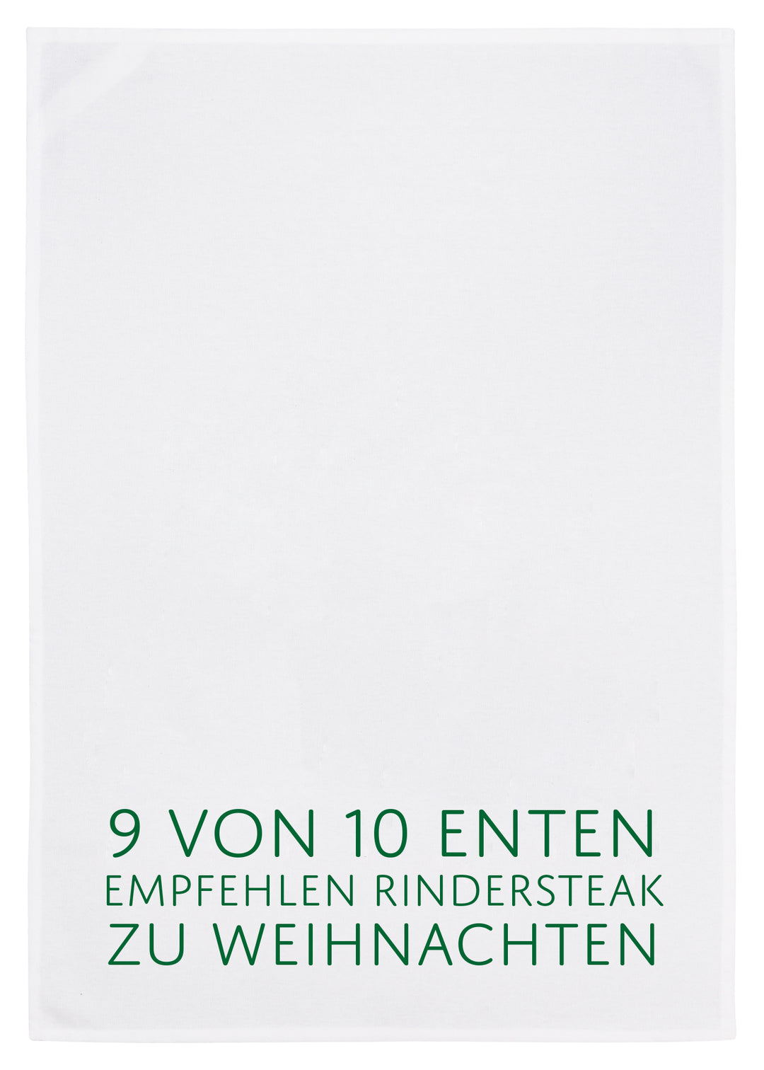 Geschirrtuch "9 von 10 Enten empfehlen  Rindersteak zu Weihnachten" - ooobox