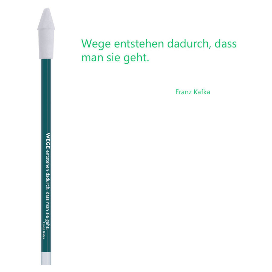 bleistift mit radiergummi " wege entstehen dadurch, dass man sie geht." franz kafka