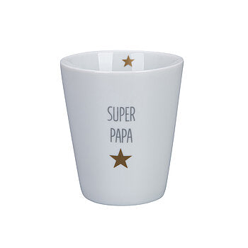 Becher "Super Papa" weiß mit Stern - ooobox