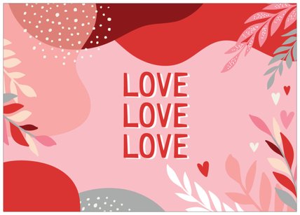 grußkarte love love love