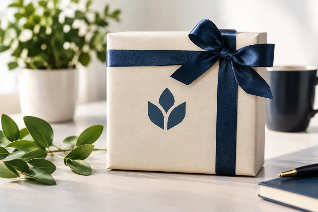 Firmenlogo auf Geschenkbox platzieren mit Stil