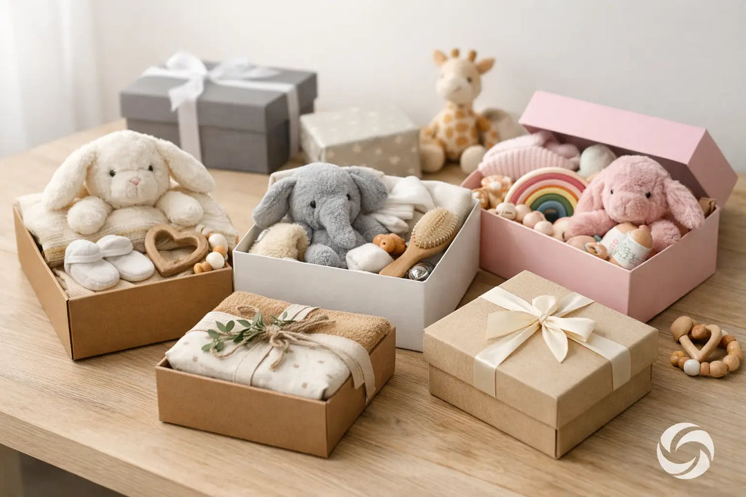 8 Geschenkboxen zur Geburt, die Freude schenken
