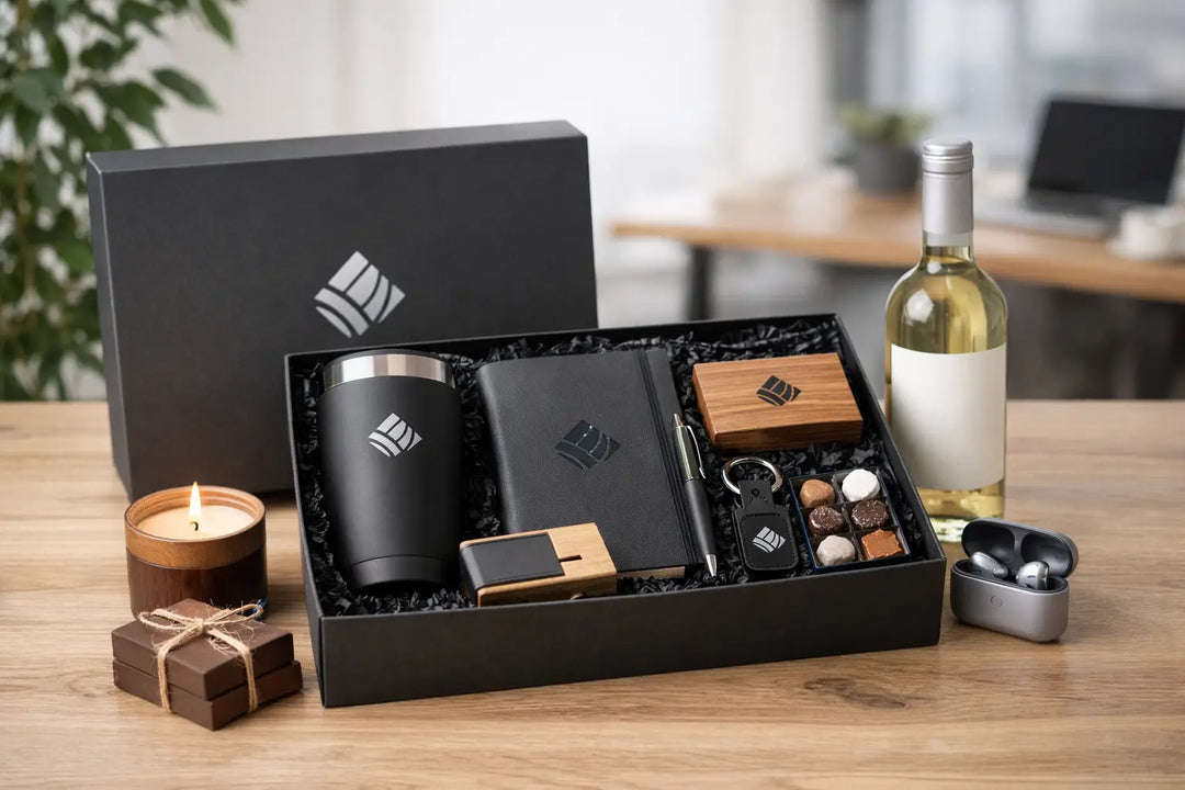 Geschenkset mit Logo erstellen, das Freude macht
