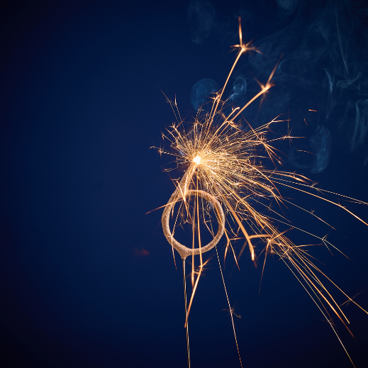 Wunderkerze mit der Ziffer 6 zum Geburtstag und Jubiläum
