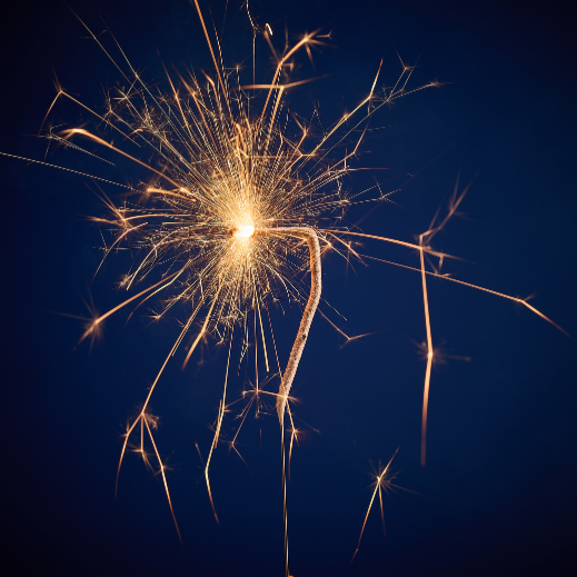 Wunderkerze mit der Ziffer 7 zum Geburtstag und Jubiläum