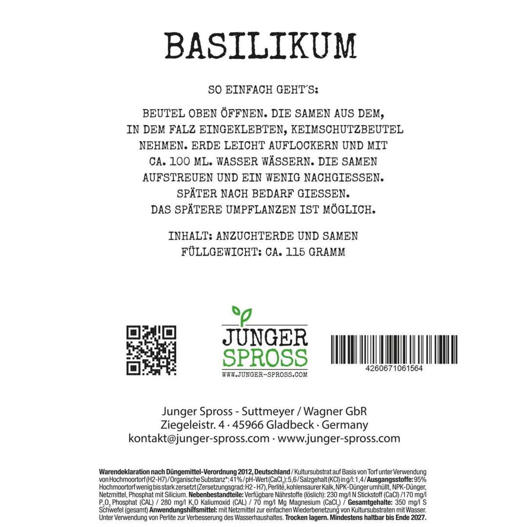 Botschaftsbeutel  Home sweet home Geschenk für Umzug & neues zu Hause mit frischem Basilikum