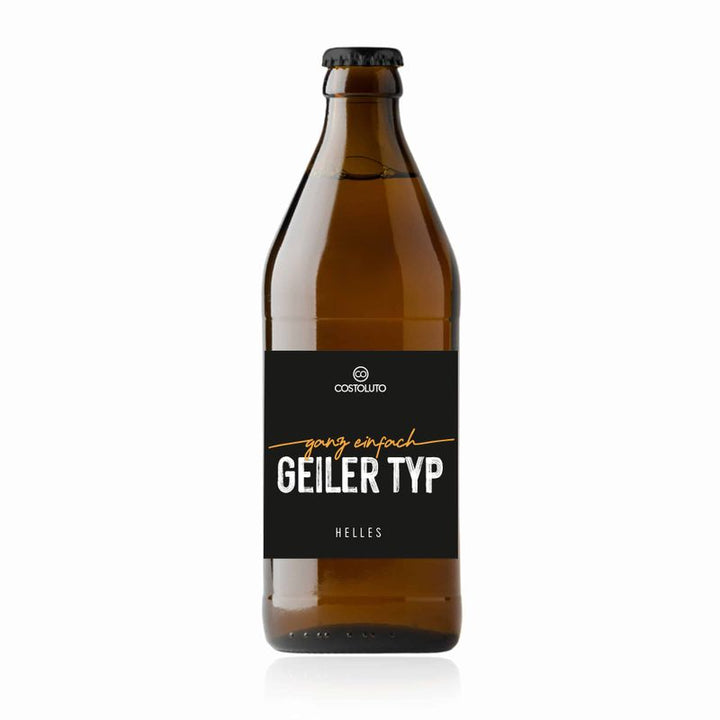 Bier "Ganz einfach Geiler Typ" für Deinen besten Freund, Vater oder Kollegen