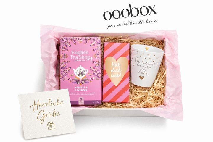 Valentinstag-Geschenkbox „Die Antwort ist Liebe“ – Überraschung für Fernbeziehungen