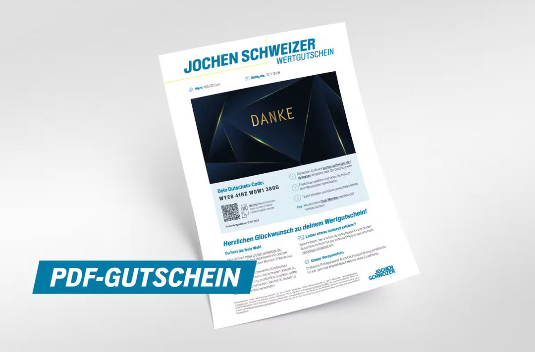 Jochen Schweizer Wertgutschein- Erlebnisse verschenken