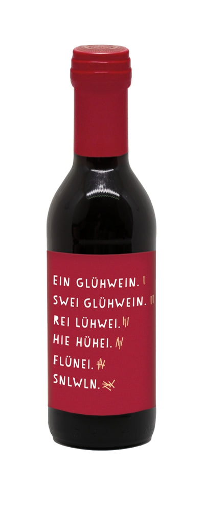 Kleine Flasche Glühwein "Ein Glühwein swei Glühwein"