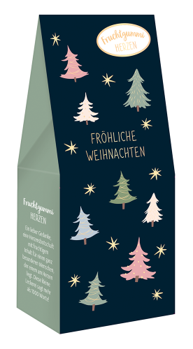 Fruchtgummi Herzen "Fröhliche Weihnachten"