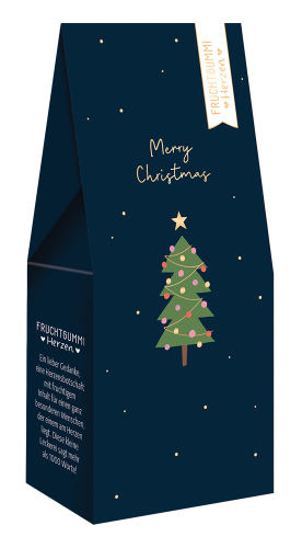 Fruchtgummi Herzen / Bonbon Fröhliche Weihnachten