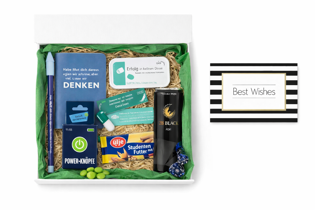 Geschenkbox "Motivation" mit liebevollen Kleinigkeiten zur Steigerung der Motivation