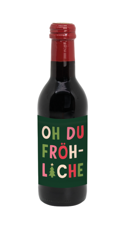 Kleine Flasche Glühwein "oh du fröhliche"