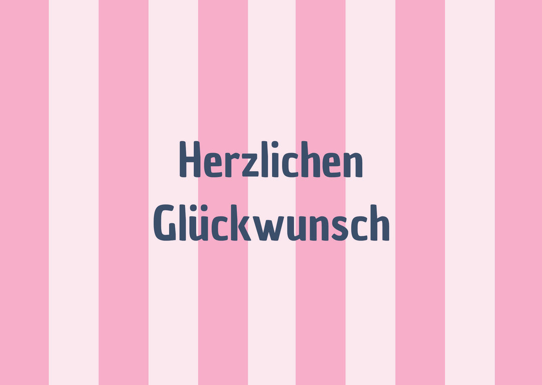 Grußkarte Herzlichen Glückwunsch (Streifen)