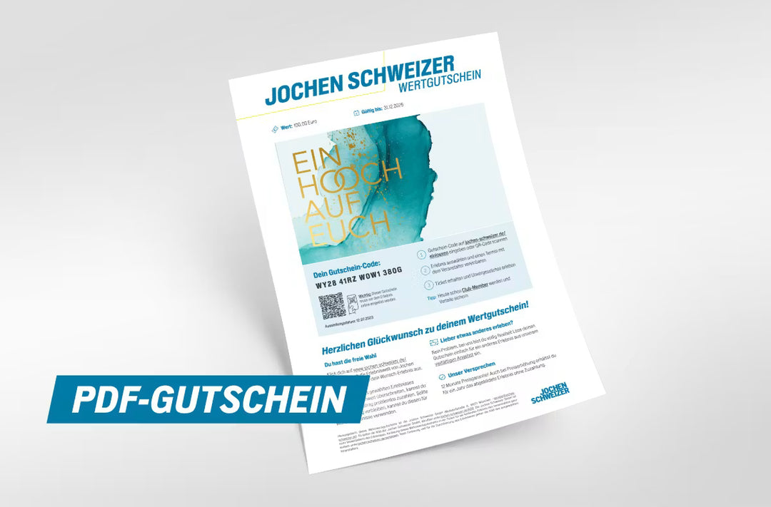 Jochen Schweizer Wertgutschein- Erlebnisse verschenken