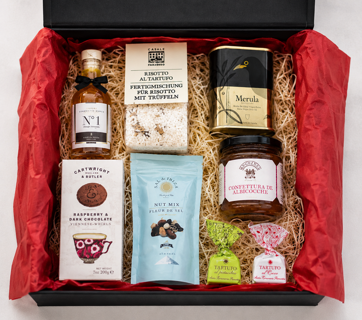 Geschenkbox Luxus Satt– Edle Delikatessen & Gourmetgenuss in stilvoller Verpackung