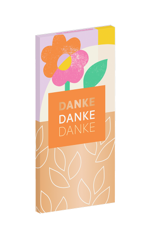 Schokolade "Danke" mit Blume