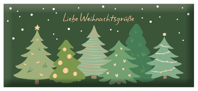 Schokolade "Liebe Weihnachtsgrüße"