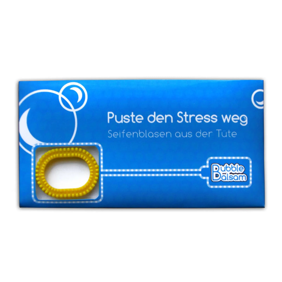 Seifenblasen Puste den Stress weg
