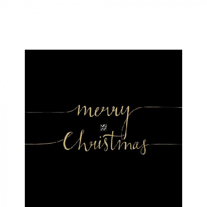 Servietten "Merry Christmas" schwarz - ooobox