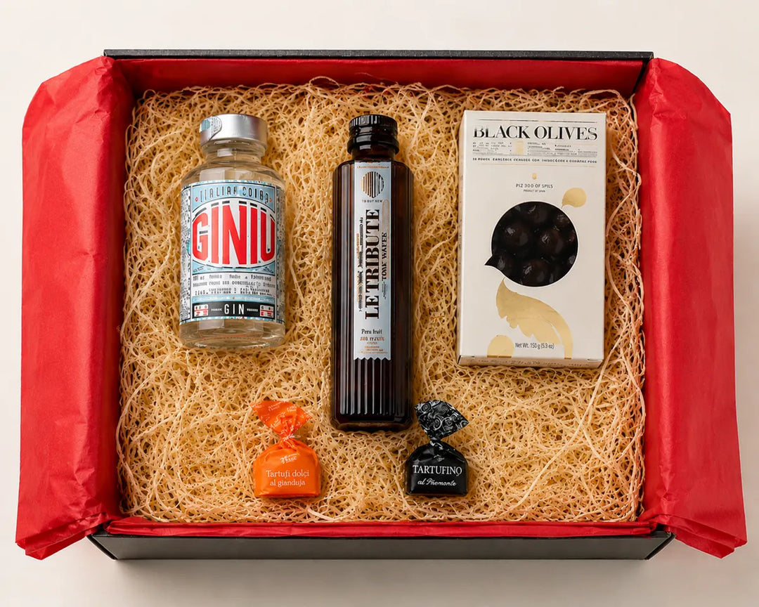 Gin-Genuss Geschenkbox – „Simply the Best“ mit Tonic, Snacks & Oliven